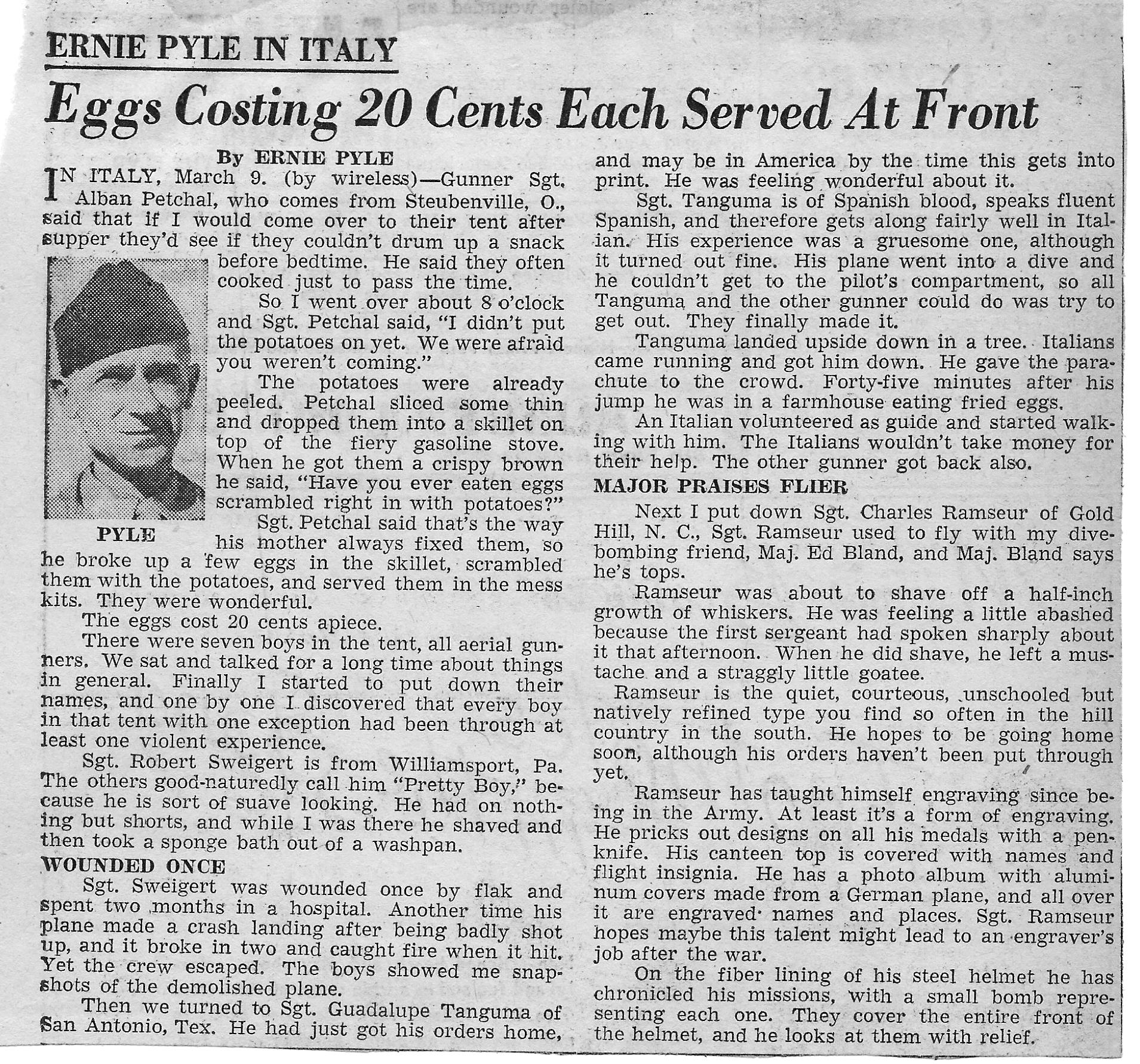 1944 March 9 Ernie Pyle Aricle #16 Life in the squadron - WW II Love ...